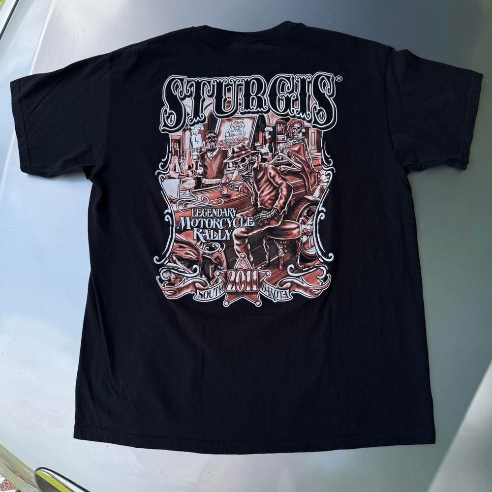Black Sturgis Motorcycle Rally 2011 cotton t-shirt